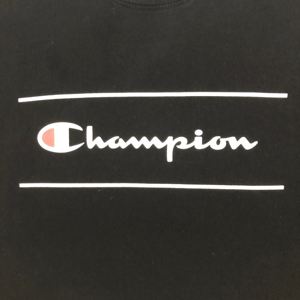 Champion Mens 4XLT Black Graphic Logo T-Shirt Short Sleeve Cotton Big and Tall - Picture 4 of 8